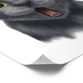 Poster Dessin animé de chat noir drôle (Coin)