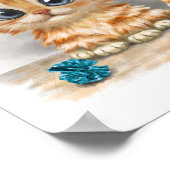 Poster Dessin animé de chaton orange (Coin)
