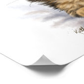Poster Dessin animé de chaton tabby mignon (Coin)