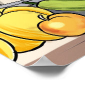 Poster Dessin animé de chef réalisé à la main  (Coin)
