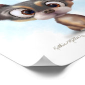 Poster Dessin animé de chiot Chihuahua mignon (Coin)