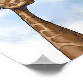 Poster Dessin animé de girafe condescendant (Coin)