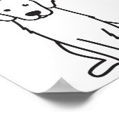 Poster Dessin animé de Golden Retriever (Coin)