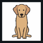 Poster Dessin animé de Golden Retriever<br><div class="desc">Golden Retriever. Design by DogBreedCartoon</div>