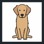 Poster Dessin animé de Golden Retriever<br><div class="desc">Golden Retriever. Design by DogBreedCartoon</div>