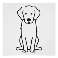 Dessin animé de Golden Retriever