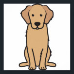 Poster Dessin animé de Golden Retriever<br><div class="desc">Golden Retriever. Design by DogBreedCartoon</div>