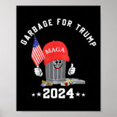 Poster Dessin animé de la mégagarge de Trump drôle Ameri (Devant)