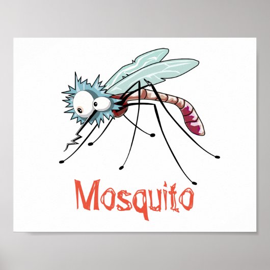 Poster Dessin animé de moustique (Devant)