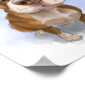 Poster Dessin animé de Pit Bull mignon (Coin)