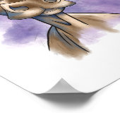 Poster Dessin animé de vache Brahman (Coin)