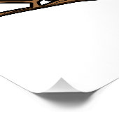 Poster dessin animé d'oiseau-kestrel américain (Coin)