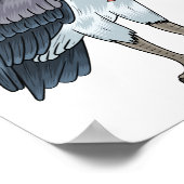 Poster dessin animé d'oiseau vautour du roi (Coin)