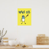 Poster Dessin animé drôle de l'abus de drogues tue (Cuisine)