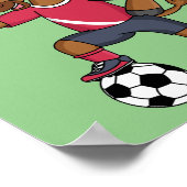 Poster Dessin animé d'un cheval drôle et mignon jouant au (Coin)