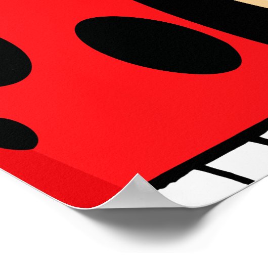 Poster dessin animé mignon grincer petit coccinelle (Coin)