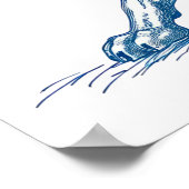 Poster Dessin antique d'un Lion (Coin)