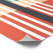 Poster Dessin arc-en-ciel artistique, art boho (Coin)