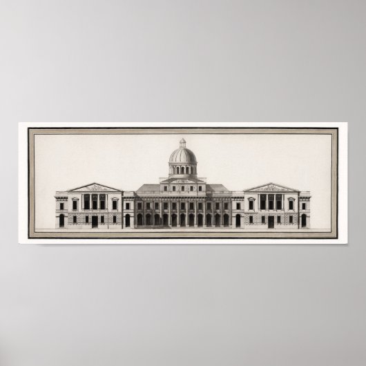 Poster Dessin architectural du Capitole des États-Unis -  (Devant)