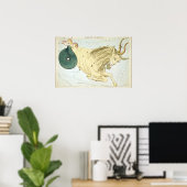 Poster Dessin astrologique Capricorne (Bureau à domicile)