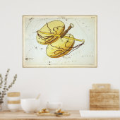Poster Dessin astrologique de la bibliothèque (Cuisine)