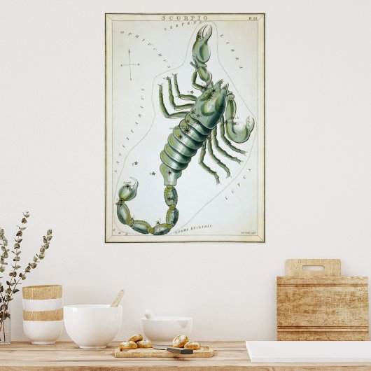 Poster Dessin astrologique Scorpio (Cuisine)