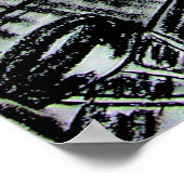 Poster Dessin au charbon de bois de cubes de bière et de (Coin)