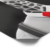 Poster Dessin au crayon de la Giraffe de hanche | Red Nec (Coin)