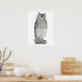 Poster Dessin au crayon Eagle Owl (Cuisine)