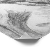 Poster Dessin au crayon original Dessin d'un lion (Coin)