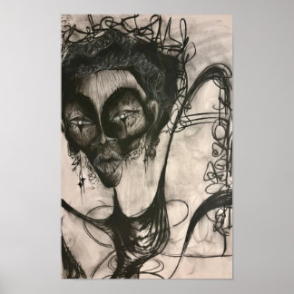 Poster dessin au fusain