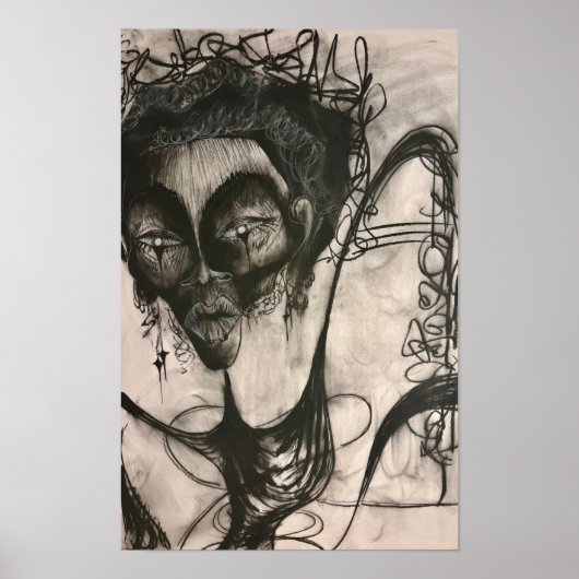 Poster dessin au fusain (Devant)