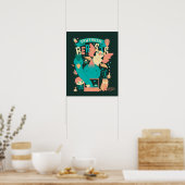 Poster Dessin Bêtes Fantastiques Avec Newt Scamander (Cuisine)