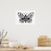Poster Dessin Brahmin moth (Cuisine)