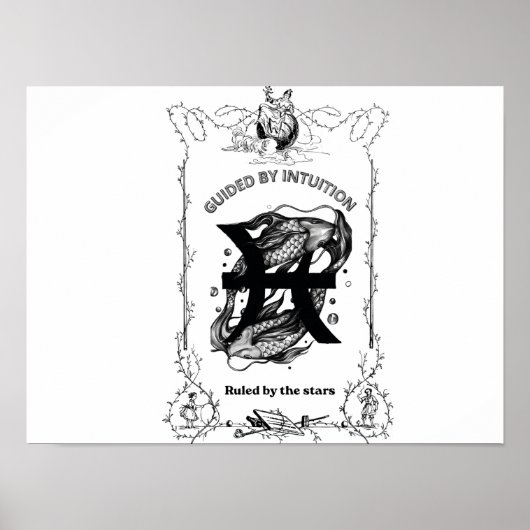 Poster Dessin céleste Intuition Poissons (Devant)