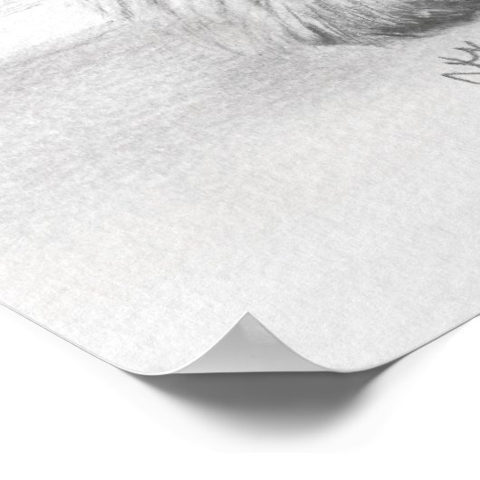 Poster Dessin Chien Chien Chien Chien Chien Chien Papier (Coin)