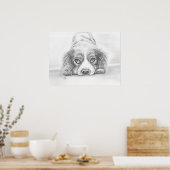 Poster Dessin Chien Chien Chien Chien Chien Chien Papier  (Cuisine)
