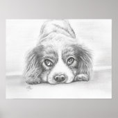 Poster Dessin Chien Chien Chien Chien Chien Chien Papier  (Devant)