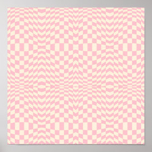 Poster Dessin damier fou