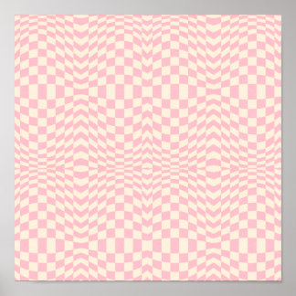 Poster Dessin damier fou