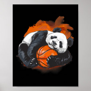 Poster Dessin d'amour de Panda ours croquis Dessin d'anim
