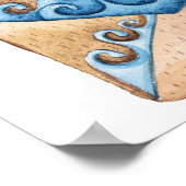 Poster Dessin d'aquarelle de crabe (Coin)