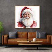 Poster Dessin d'aquarelle du Père Noël