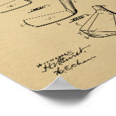 Poster Dessin d'art du club de golf 1918 (Coin)