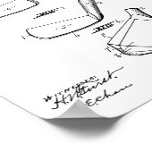 Poster Dessin d'art du club de golf 1918 (Coin)