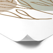 Poster Dessin d'art minimaliste Abstrait (Coin)