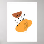 Poster Dessin d'art minimaliste Abstrait face (Devant)