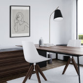 Poster Dessin d'art minimaliste Abstrait face