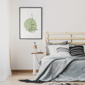 Poster Dessin d'art minimaliste Abstrait face