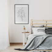 Poster Dessin d'art minimaliste Abstrait face